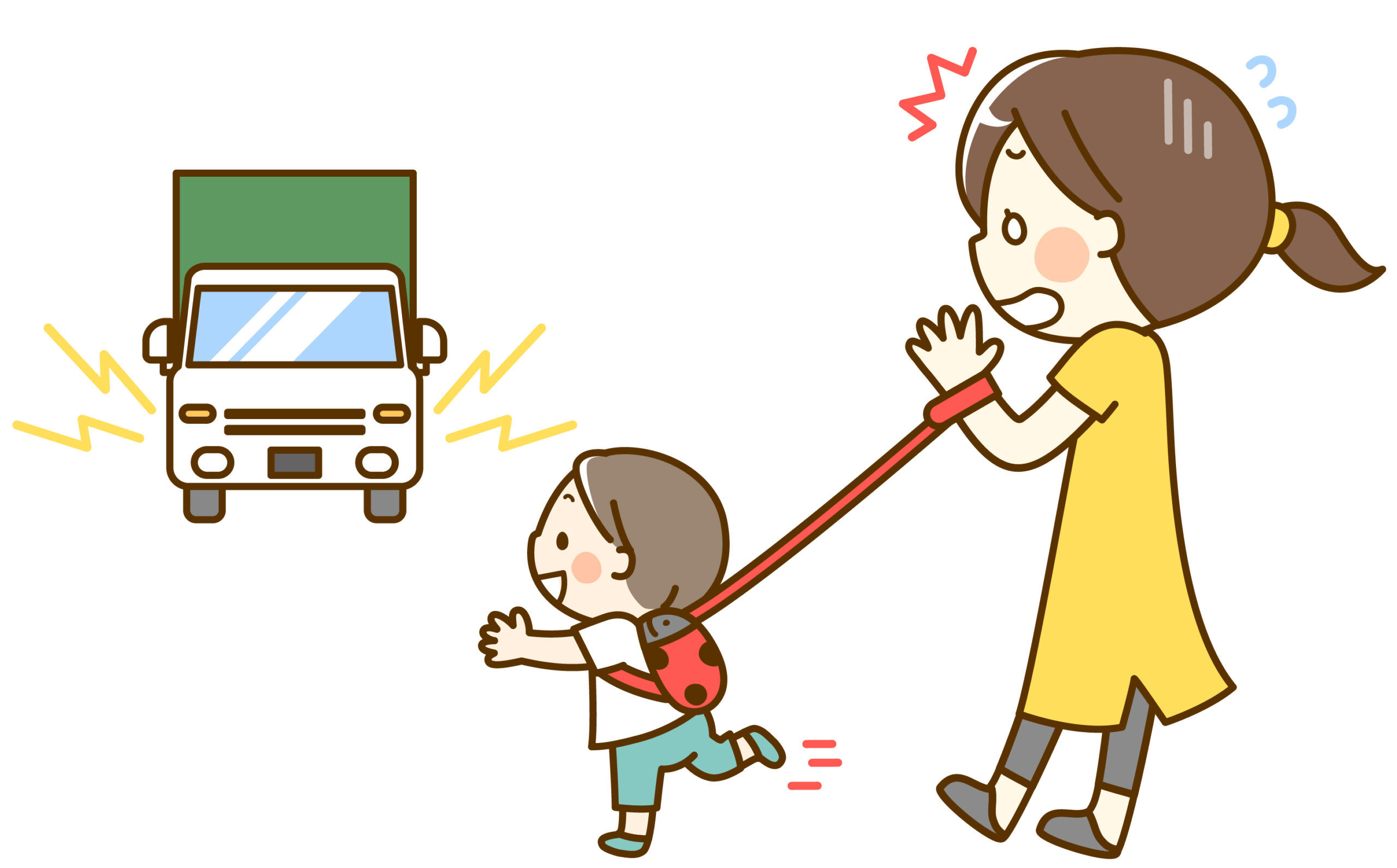 子供用ハーネスを使うときに注意する事